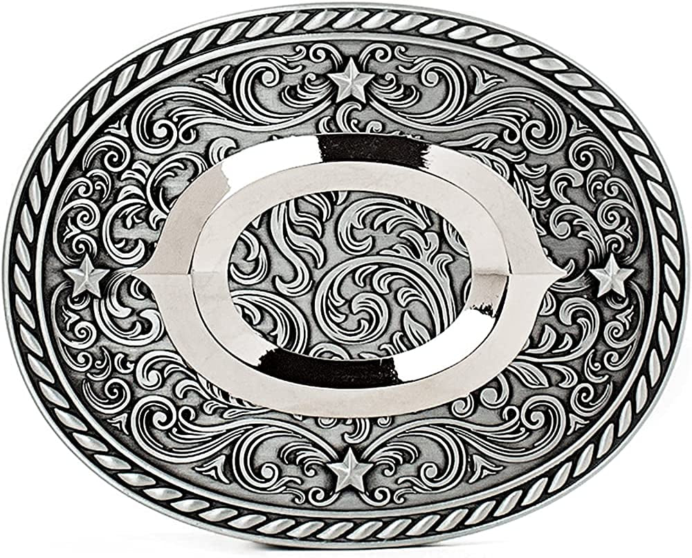Western Cowboy/Cowgirl Initial Belt Buckle - Large, Letter Buckles for Men and Women Apparel & Accessories > Clothing Accessories > Belt Buckles Itera O  