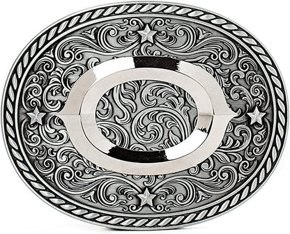 Western Cowboy/Cowgirl Initial Belt Buckle - Large, Letter Buckles for Men and Women Apparel & Accessories > Clothing Accessories > Belt Buckles Itera O  