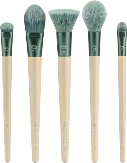 Ecotools Makeup Brush Set for Eyeshadow, Foundation, Blush, and Concealer with Bonus Storage Case, Start the Day Beautifully, Travel Friendly, 6 Piece Set Health & Beauty > Personal Care > Cosmetics > Cosmetic Tools > Makeup Tools EcoTools Elements Super Natural, 5PC  