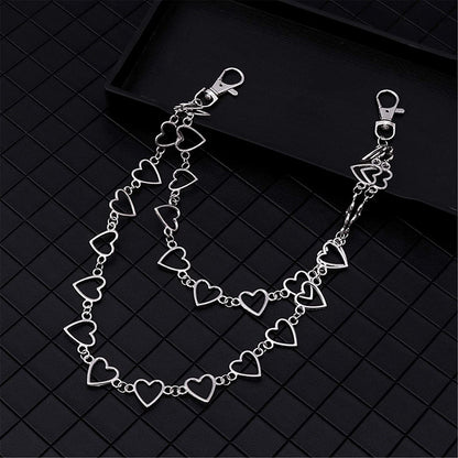 N/Q Punk Gothic Layered Hollow Love Heart Butterfly Star Belly Waist Chain Belt for Women Girls Men Boys Hip Hop Rock Multilayer Unisex Resin Cartoon Colorful Bear Animal Insect Body Jewelry Apparel & Accessories > Jewelry > Body Jewelry N/Q   