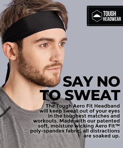 Tie Headband - Sports Head Ties for Men, Women, Kids - Ninja, Karate, Tennis, Pirate Head Band & Bandana - Athletic Sweatband/Hair Band for Basketball, Softball, Running, Workout - Sweat Wicking Apparel & Accessories > Clothing Accessories > Bandanas & Headties Tough Headwear   