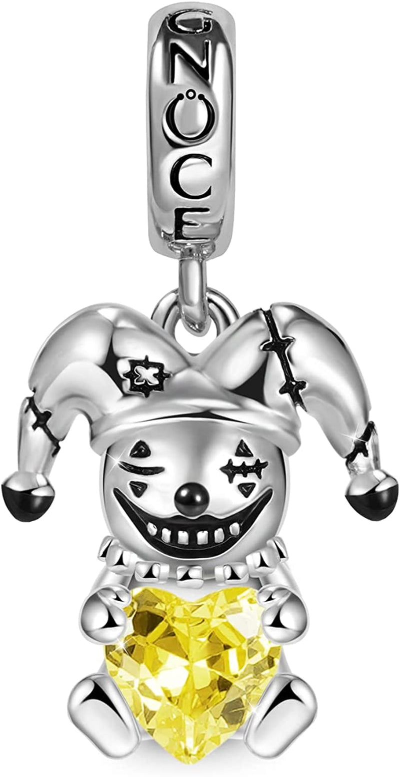 GNOCE Voodoo Doll Pendant Charm 925 Sterling Silver Dangle Bead Charms for Women Bracelet/Necklace Halloween Gifts for Girls Wife Daughter Apparel & Accessories > Jewelry > Bracelets GNOCE color-1  