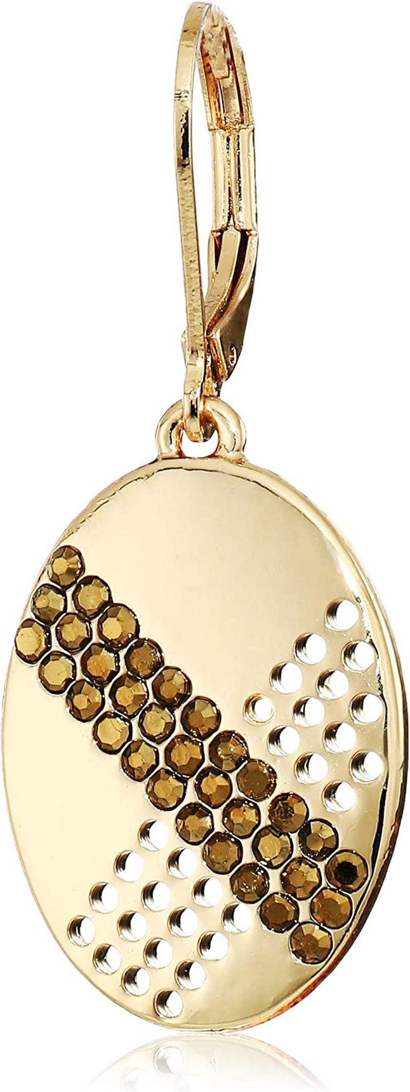 Nine West Classics Apparel & Accessories > Jewelry > Earrings KYLIE MAX Two-Tone OVAL DROP LVRBK 
