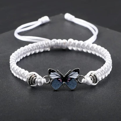 Butterfly Charm Bracelet, Adjustable Hand Woven Bracelets, Cute Butterfly Charm Bracelets, Bracelet Suitable for Family Butterfly Jewelry (Silver) Apparel & Accessories > Jewelry > Bracelets KKLM   