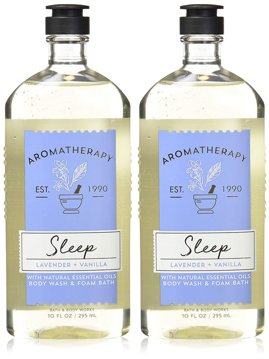 Bath and Body Works Aromatherapy Sleep Lavender Vanilla Body Wash Foam Bath 10 Ounces per Bottle - 2 Pack Health & Beauty > Personal Care > Cosmetics > Bath & Body Bath and Body Works   