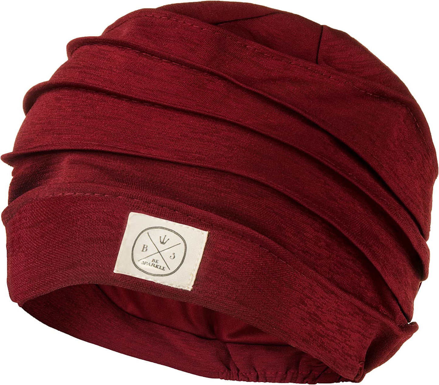 Be Sparkle Slouchy Headwraps, Cancer Headwear for Women Perfect for Chemo or Hair Loss Apparel & Accessories > Clothing Accessories > Headwear BS BE SPARKLE Burgundy  