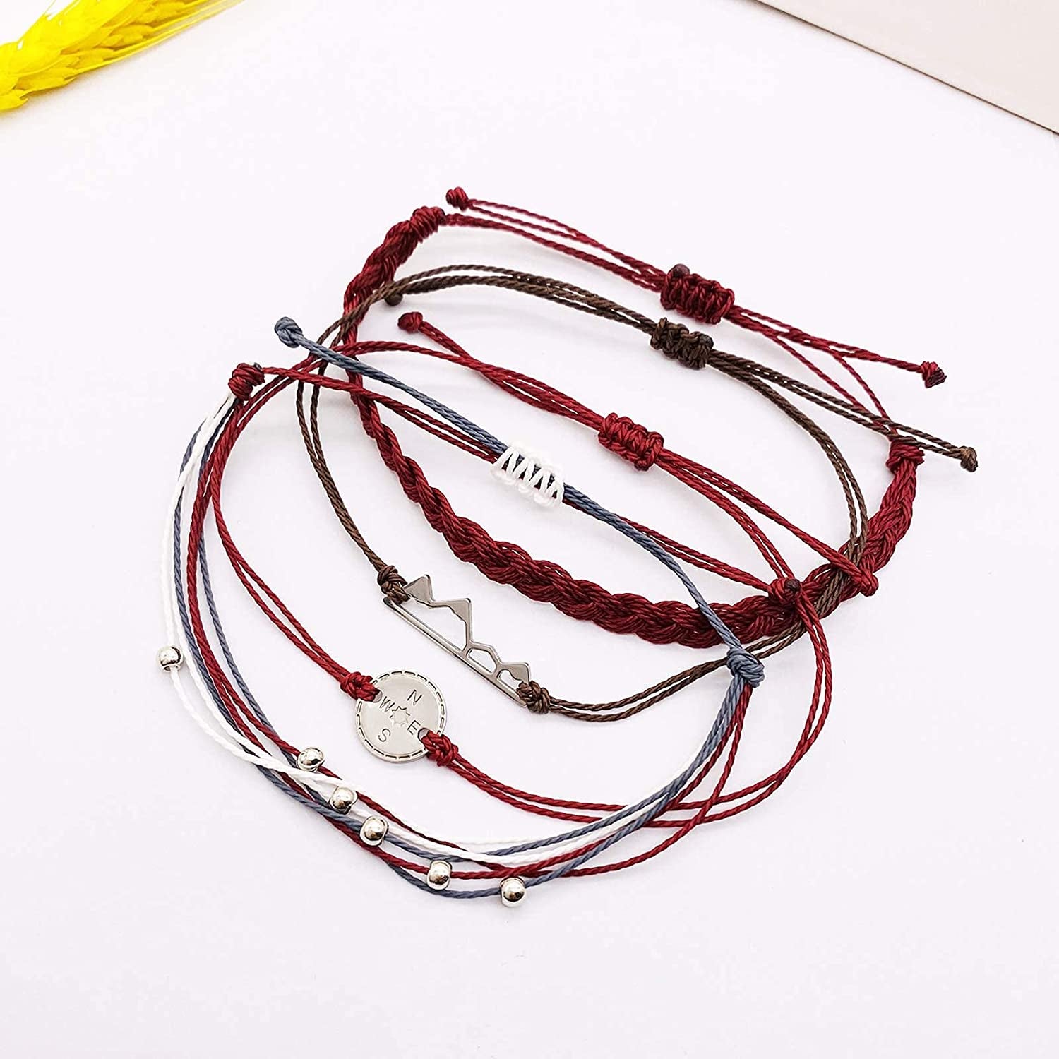HUASAI Vsco String Bracelets for Teen Girls Women Waterproof Boho Rope Bracelets Wave Surfer Bracelets Summer Beach Anklets Apparel & Accessories > Jewelry > Anklets HUASAI   