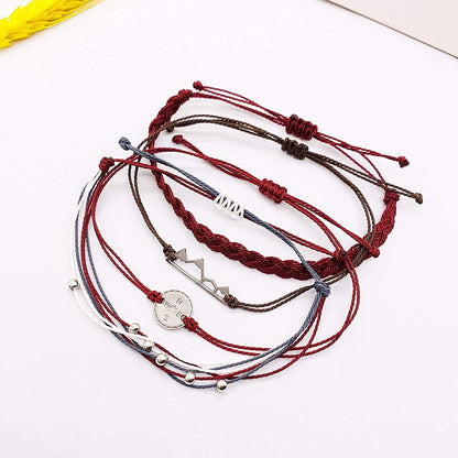 HUASAI Vsco String Bracelets for Teen Girls Women Waterproof Boho Rope Bracelets Wave Surfer Bracelets Summer Beach Anklets Apparel & Accessories > Jewelry > Anklets HUASAI   