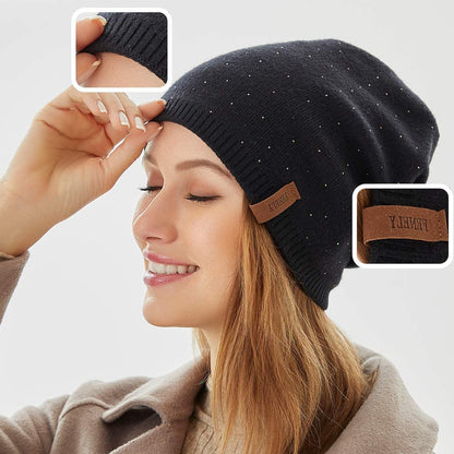 Women Winter Beanie Knitted Hats Warm Soft Slouchy Cashmere Headwear Cap for Womens Lady Mother Apparel & Accessories > Clothing Accessories > Headwear FENELY   