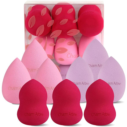 Charm Arbre Makeup Blender Sponge Set,Cosmetics Tool,Multi-Functional Beauty Blender for Powder, Liquid and Cream, Blending Applicators for Foundations,Light Red and Beige 4Pcs Set. Health & Beauty > Personal Care > Cosmetics > Cosmetic Tools > Makeup Tools Charm Arbre Red,Pink,Purple  