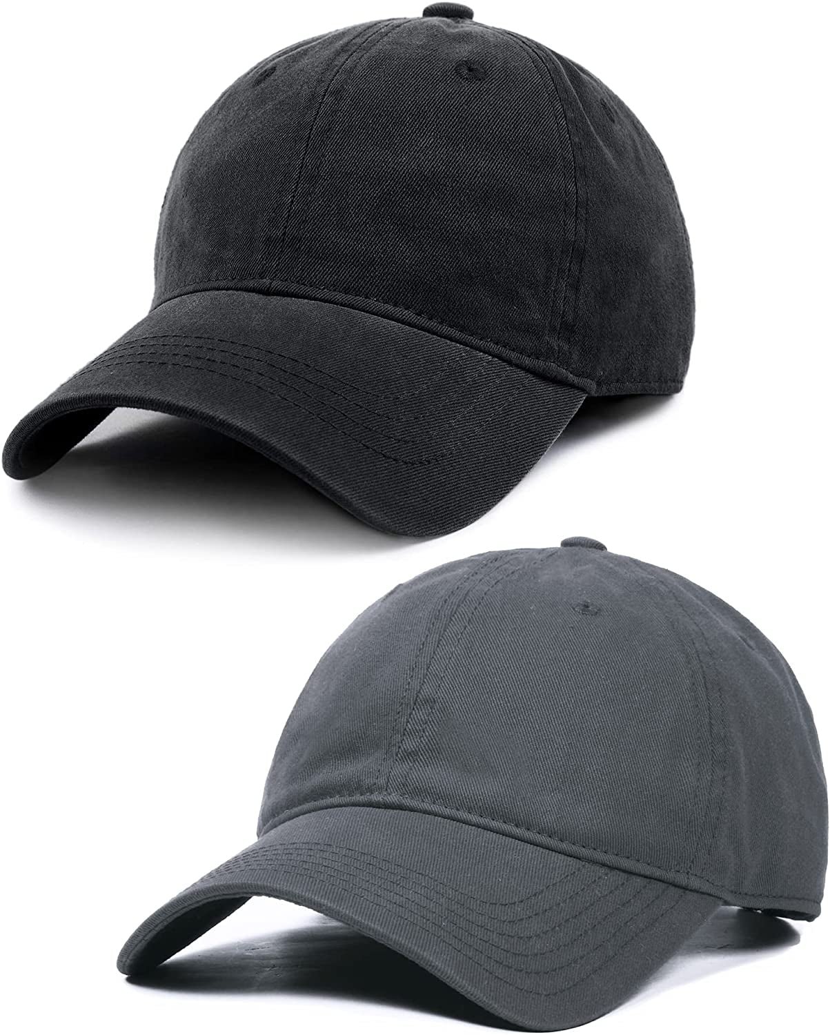 Men and Women Vintage Washed Distressed Cotton Baseball Cap Plain Blank Adjustable Classic Baseball Hat Cap Apparel & Accessories > Clothing Accessories > Hats KYLIE MAX   