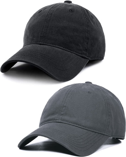 Men and Women Vintage Washed Distressed Cotton Baseball Cap Plain Blank Adjustable Classic Baseball Hat Cap Apparel & Accessories > Clothing Accessories > Hats KYLIE MAX   