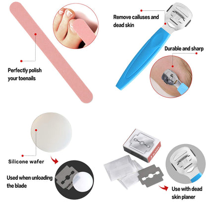 Pedicure Kit Professional Manicure and Pedicure Tools Supplies Set 16 Pieces Foot Care Kit Feet Set for Women Men Health & Beauty > Personal Care > Foot Care N&A   