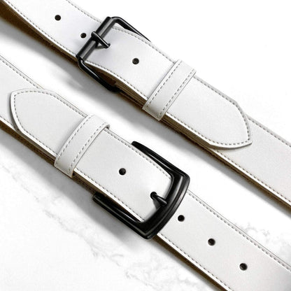 White Belt Cowhide Leather Replacement Casual Belt Strap 1-1/2"(38Mm) Wide, Multi-Style Options Apparel & Accessories > Clothing Accessories > Belts Belts.com   