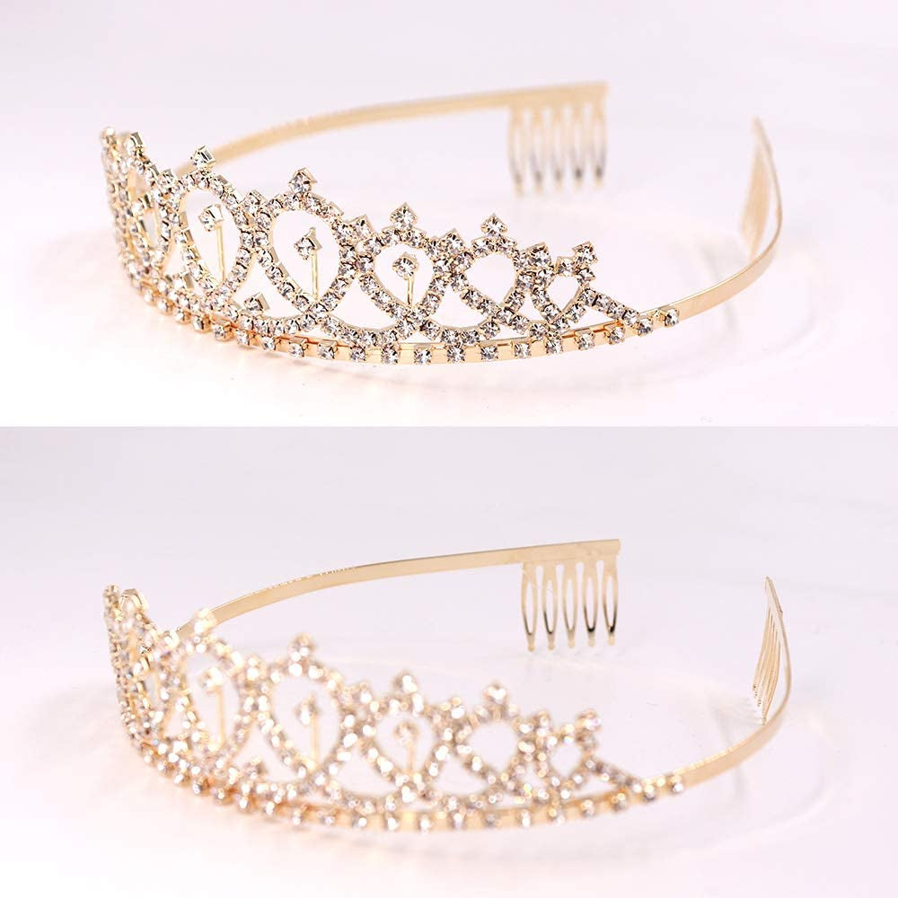 Birthday Bitch Sash & Rhinestone Tiara Kit - Gold Glitter Birthday Gifts Birthday Sash for Women Birthday Party Supplies Apparel & Accessories > Clothing Accessories > Sashes ADBetty   