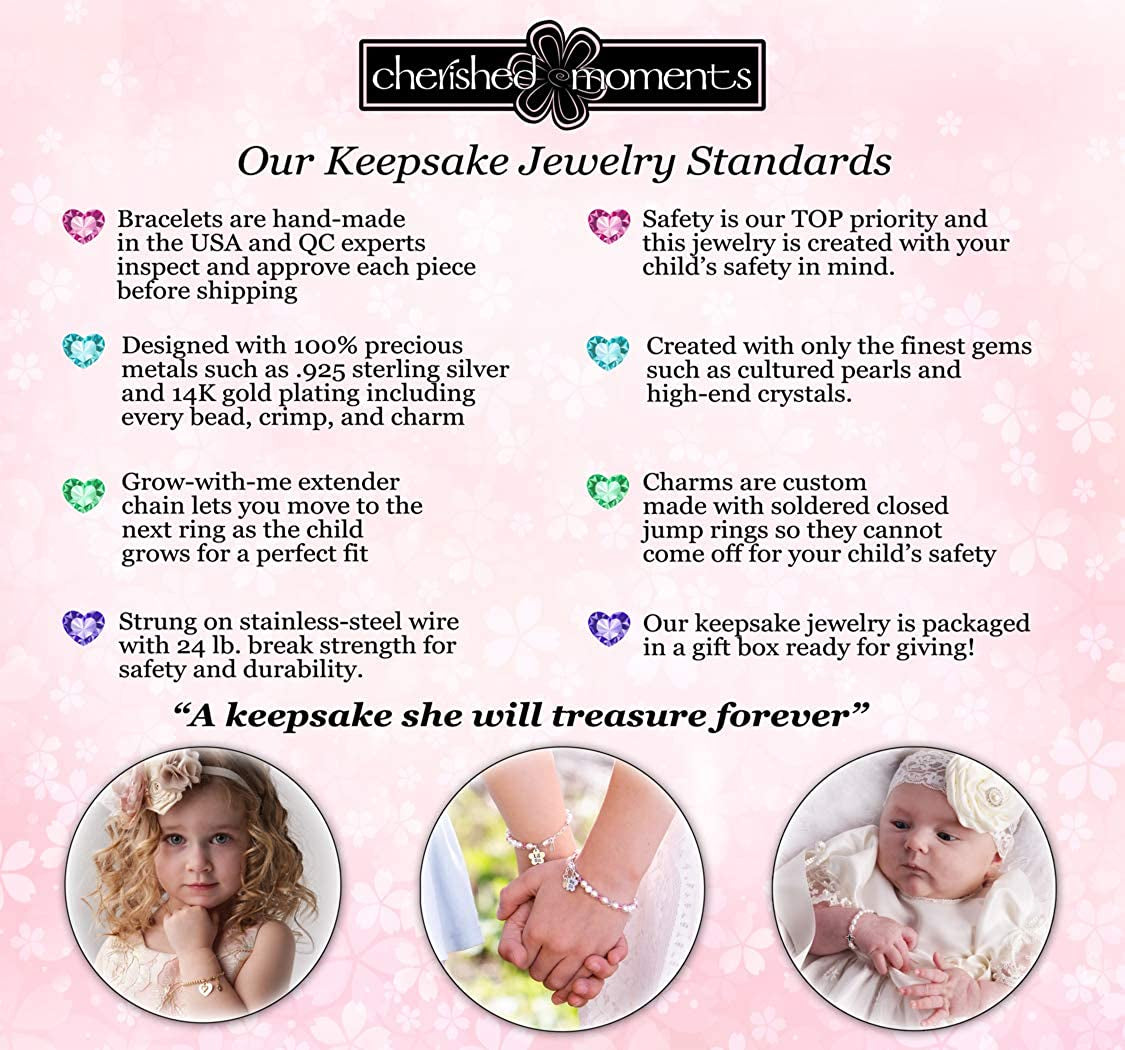 Children'S 14K Gold-Plated Bracelet And/Or Necklace with Cultured Pearls and Cross Charm for Baptism, Christening or First Communion Gift for Girls Apparel & Accessories > Jewelry > Bracelets Cherished Moments   