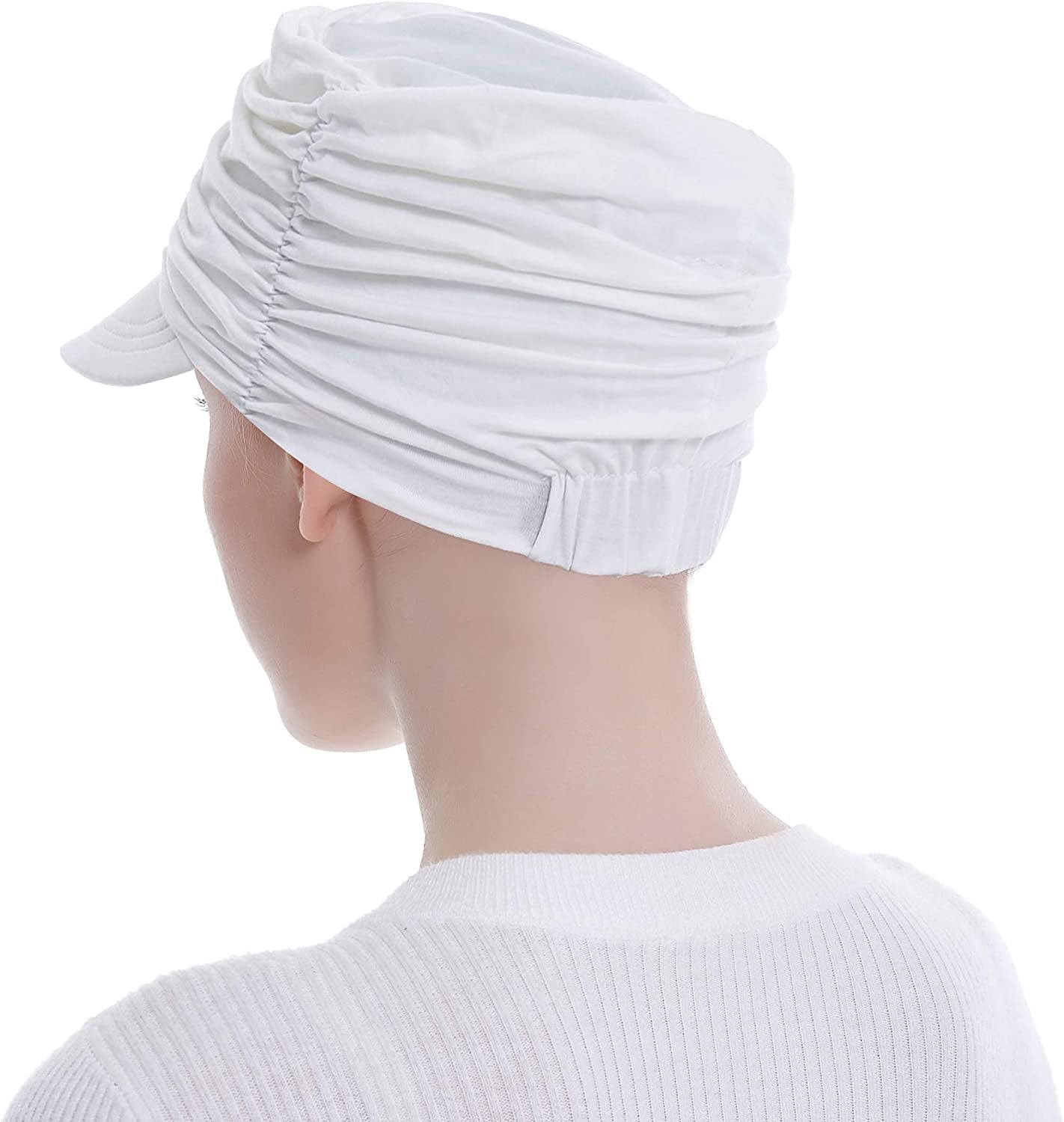 Bamboo Fashion Hat for Woman Daily Use with Brim Visor, Hats for Cancer Chemo Patients Apparel & Accessories > Clothing Accessories > Headwear HatsCity.com   