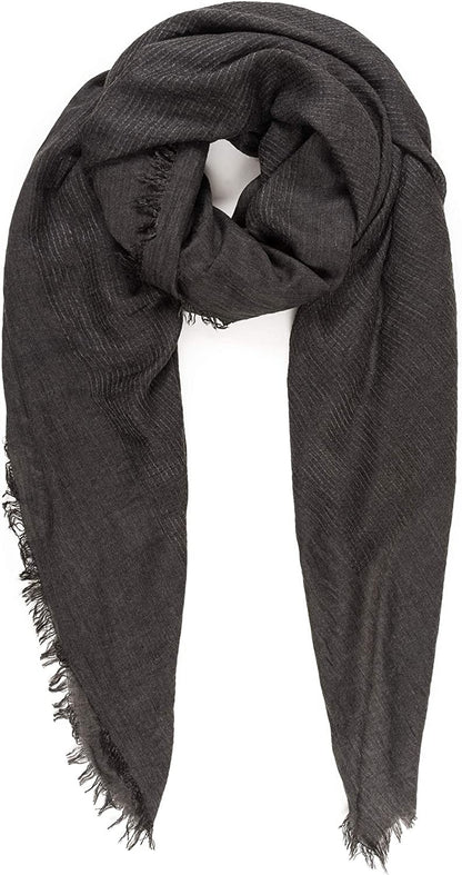 Scarfs for Women Fashion Lightweight Solid Colors Wrap Shawl for Fall Winter Apparel & Accessories > Clothing Accessories > Scarves & Shawls MIMOSITO Waffle Textured, Dark Gray  