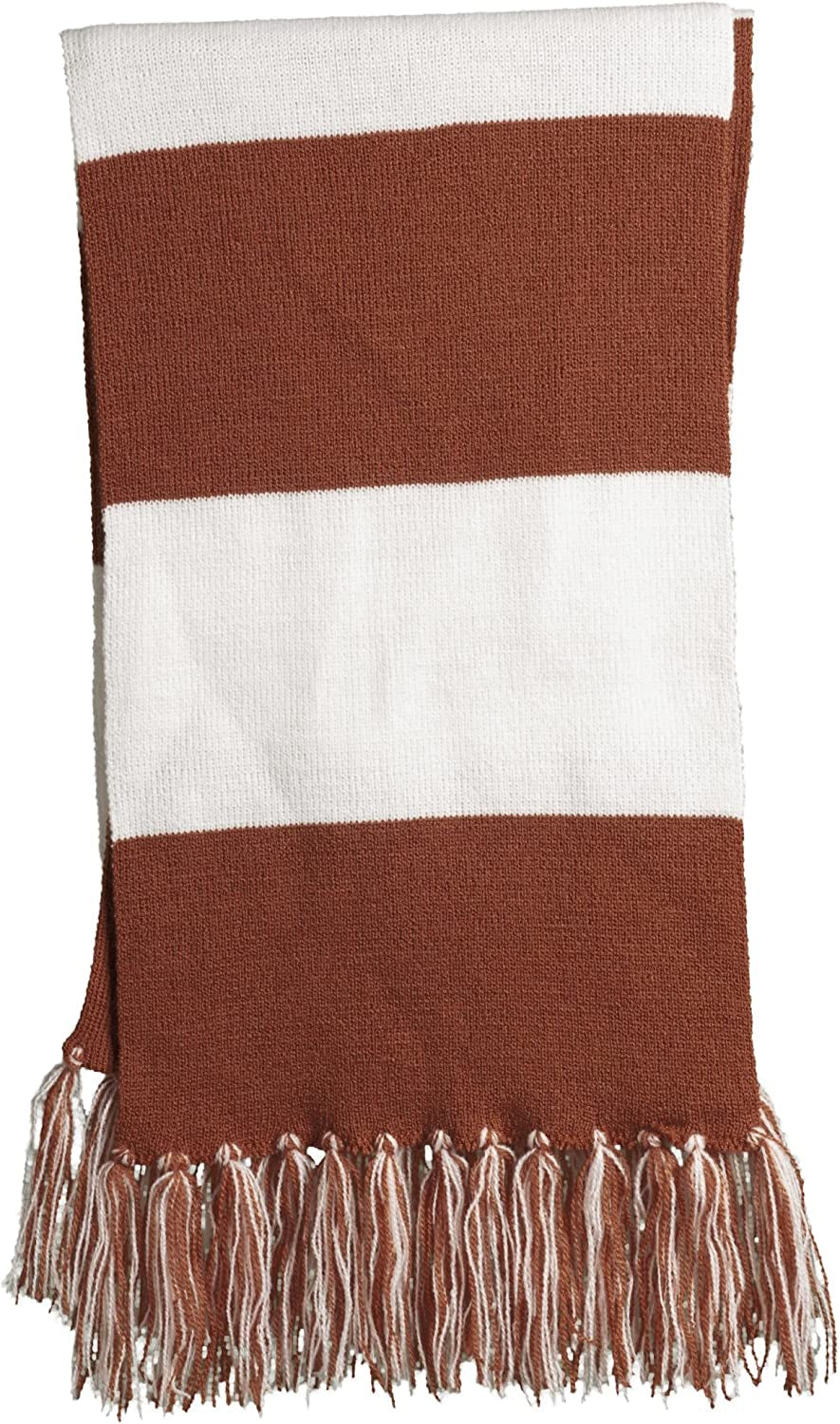 Sport-Tek Favorite Team Spectator Fringed Scarf Apparel & Accessories > Clothing Accessories > Scarves & Shawls Sport Tek Texas Orange/ White OSFA 