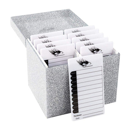 10 Layers Acrylic Eyelash Storage Box,Eyelash Holder Extension Tool,Makeup Organizer False Eyelashes Glue Pallet Holder, Grafting Eye Lashes Close-Packed Display with 10 Pallets (Marble) Health & Beauty > Personal Care > Cosmetics > Cosmetic Tools > Makeup Tools Sisiter Silver  