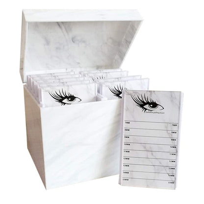 10 Layers Acrylic Eyelash Storage Box,Eyelash Holder Extension Tool,Makeup Organizer False Eyelashes Glue Pallet Holder, Grafting Eye Lashes Close-Packed Display with 10 Pallets (Marble) Health & Beauty > Personal Care > Cosmetics > Cosmetic Tools > Makeup Tools Sisiter Marble  