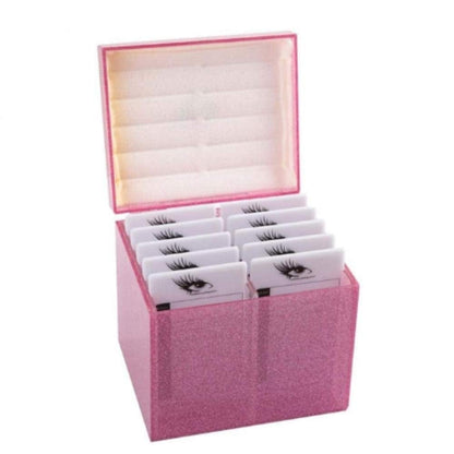 10 Layers Acrylic Eyelash Storage Box,Eyelash Holder Extension Tool,Makeup Organizer False Eyelashes Glue Pallet Holder, Grafting Eye Lashes Close-Packed Display with 10 Pallets (Marble) Health & Beauty > Personal Care > Cosmetics > Cosmetic Tools > Makeup Tools Sisiter Pink  