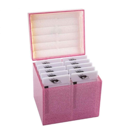 10 Layers Acrylic Eyelash Storage Box, Grafting Eye Lashes Extension Close-Packed Display, Makeup Organizer False Eyelashes Glue Pallet Holder, Eyelash Box Extension Tool (Pink) Health & Beauty > Personal Care > Cosmetics > Cosmetic Tools > Makeup Tools Sisiter Pink  