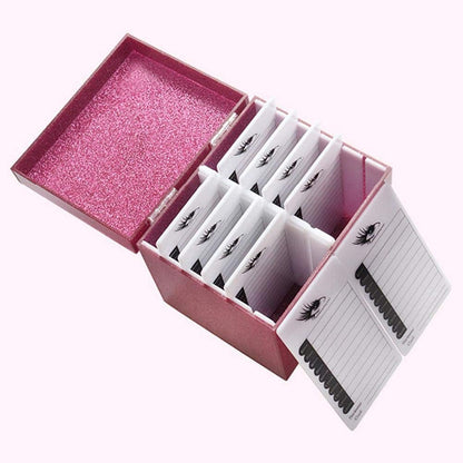 10 Layers Acrylic Eyelash Storage Box, Grafting Eye Lashes Extension Close-Packed Display, Makeup Organizer False Eyelashes Glue Pallet Holder, Eyelash Box Extension Tool (Pink) Health & Beauty > Personal Care > Cosmetics > Cosmetic Tools > Makeup Tools Sisiter   