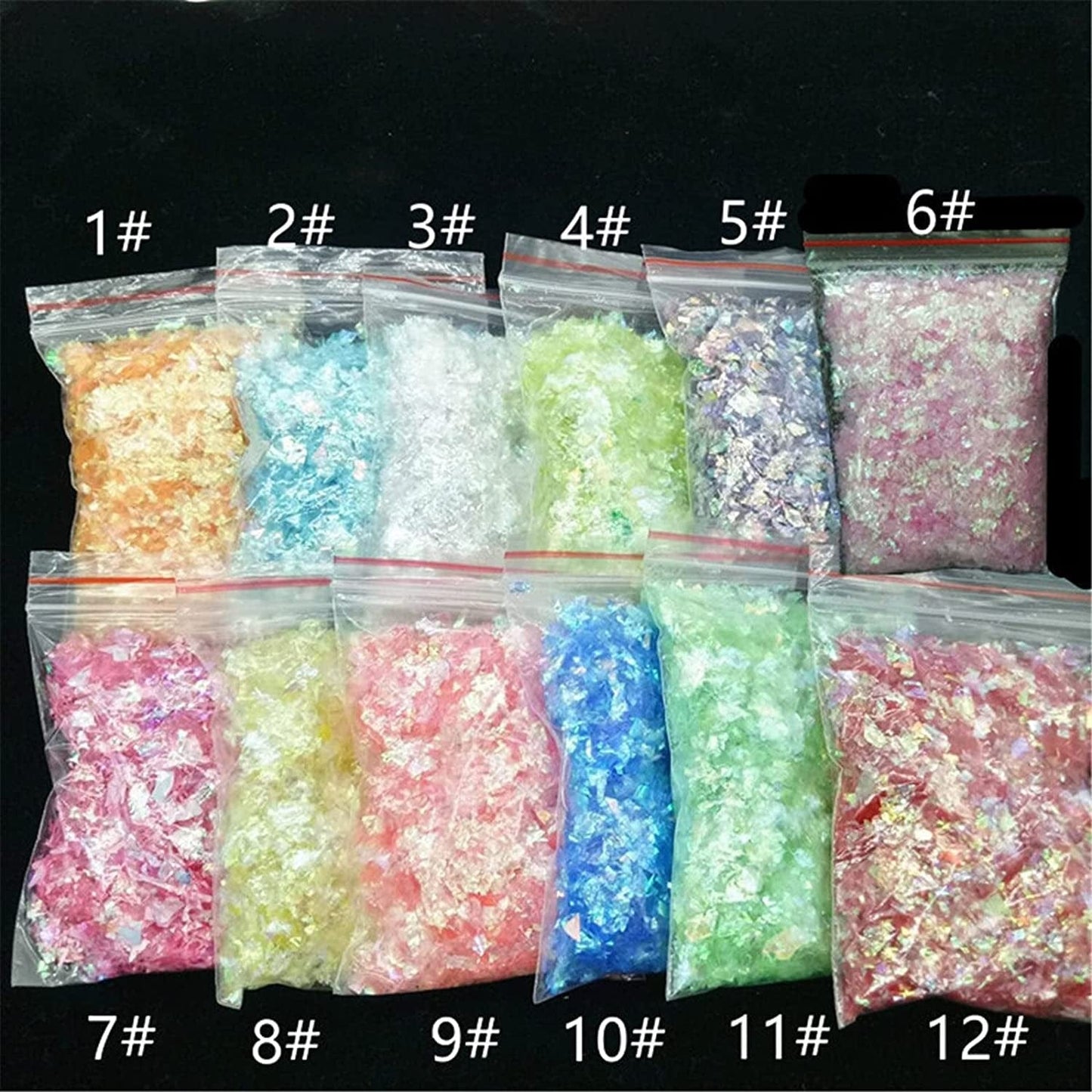 10 Pack Nail Shell Paper Broken Glass Mirror Sticker Nails Glitter Dust Shell Effect Foil Art Trend Shattered Ice Mylar Paper Nail Art Decoration Tools Laser Nail Foil(Random Color) Health & Beauty > Personal Care > Cosmetics > Cosmetic Tools > Nail Tools Mezerdoo   