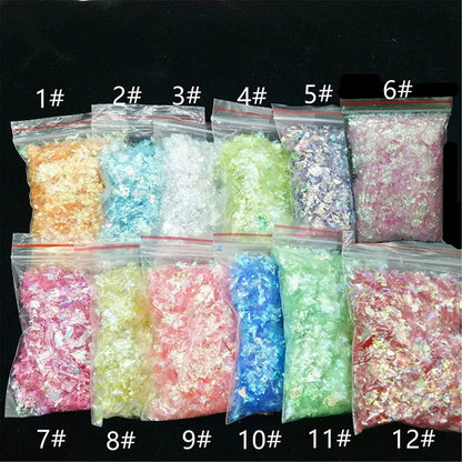 10 Pack Nail Shell Paper Broken Glass Mirror Sticker Nails Glitter Dust Shell Effect Foil Art Trend Shattered Ice Mylar Paper Nail Art Decoration Tools Laser Nail Foil(Random Color) Health & Beauty > Personal Care > Cosmetics > Cosmetic Tools > Nail Tools Mezerdoo   