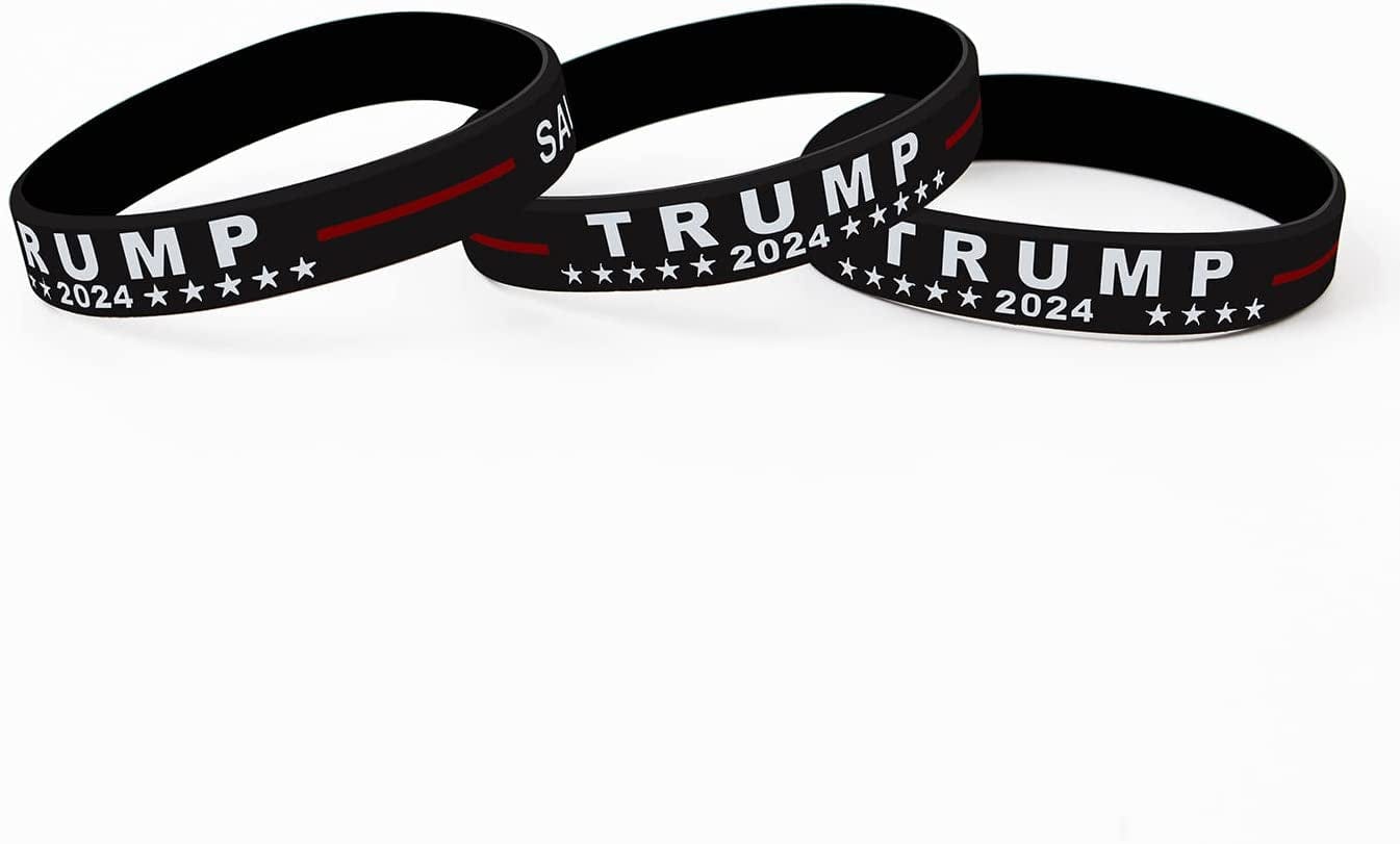 10 Pack Trump 2024 save America Again Bracelets Donald Trump Wristband MAGA Patriots Gifts Apparel & Accessories > Jewelry > Bracelets Lymhy   