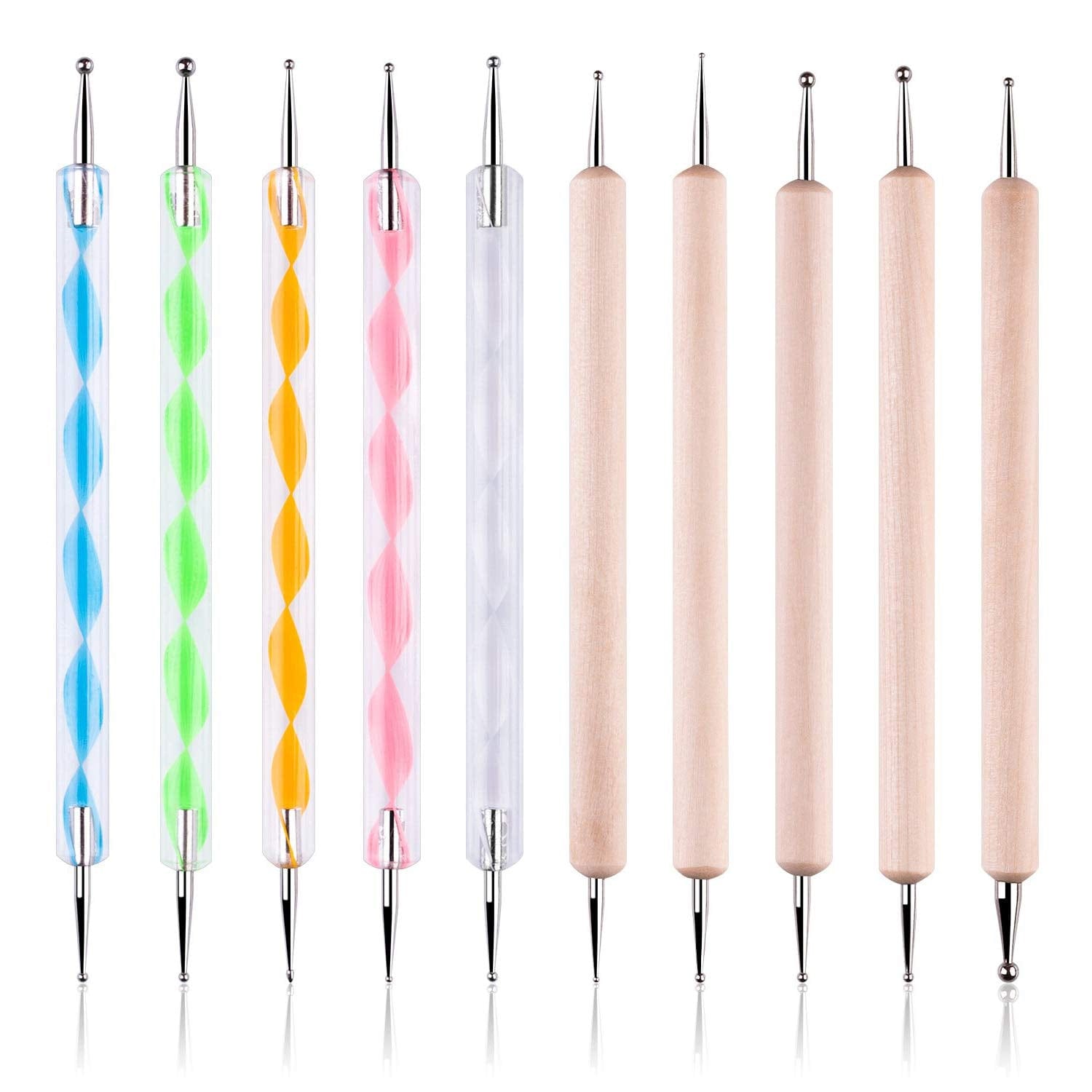 10 Pc 2 Way Dotting Pen Tool Nail Art Tip Dot Paint Manicure Kit, Embossing Stylus for Painting Health & Beauty > Personal Care > Cosmetics > Cosmetic Tools > Nail Tools PERRIROCK   
