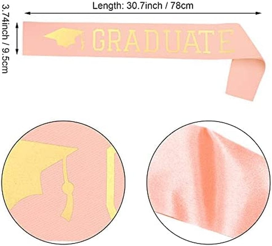 10 Pieces Graduate Sash Unisex Satin Sash for Graduation Party Supplies (White Gold) Apparel & Accessories > Clothing Accessories > Sashes Maxdot   