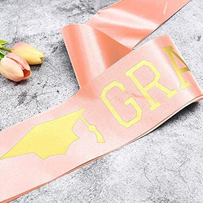 10 Pieces Graduate Sash Unisex Satin Sash for Graduation Party Supplies (White Gold) Apparel & Accessories > Clothing Accessories > Sashes Maxdot   