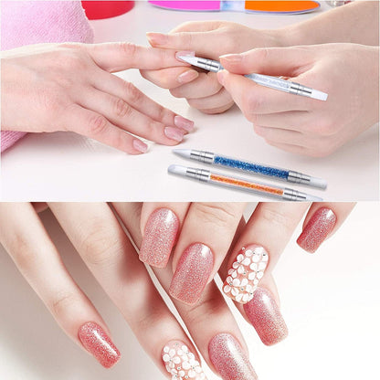 10 Pieces Nail Art Acrylic Pen Dual Tipped Silicone Rhinestone Nail Polish Carving Pen Silicone Head Acrylic Handle Nail Art Brushes Manicure DIY Brush Dotting Tools for Home Salon Health & Beauty > Personal Care > Cosmetics > Cosmetic Tools > Nail Tools Maitys   