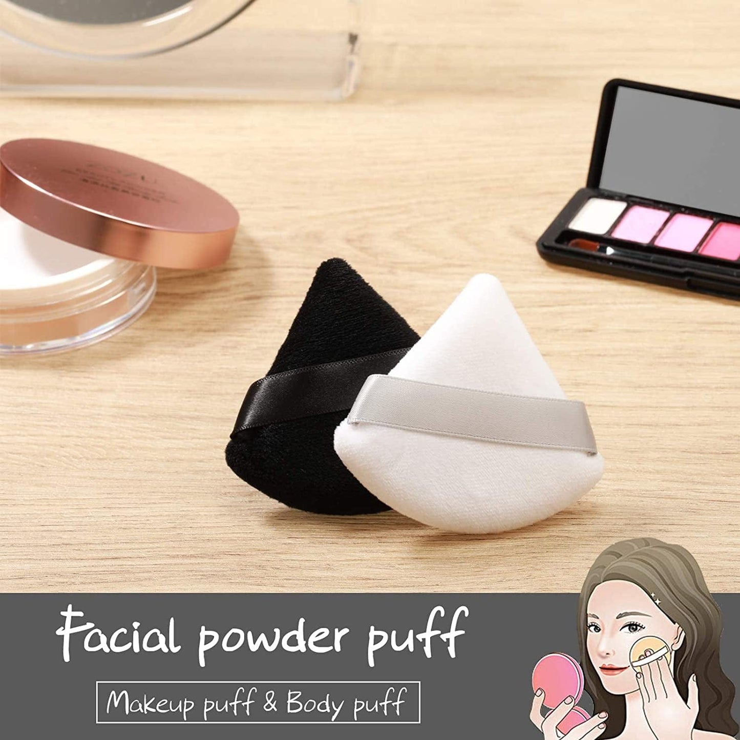 10 Pieces Pure Powder Puff Face Triangle Soft Makeup Powder Puff for Loose Powder Mineral Powder Body Powder Makeup Tool Health & Beauty > Personal Care > Cosmetics > Cosmetic Tools > Makeup Tools Maitys   