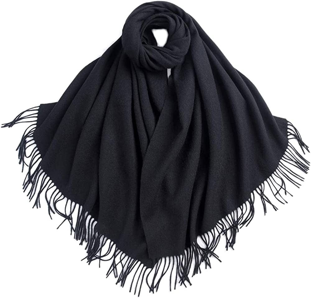 100% Merino Wool Scarf Shawl for Women, Warm and Oversized, Pashmina Cashmere Feel, 78” X 28”, Winter Gift for Women Apparel & Accessories > Clothing Accessories > Scarves & Shawls LaniLani   
