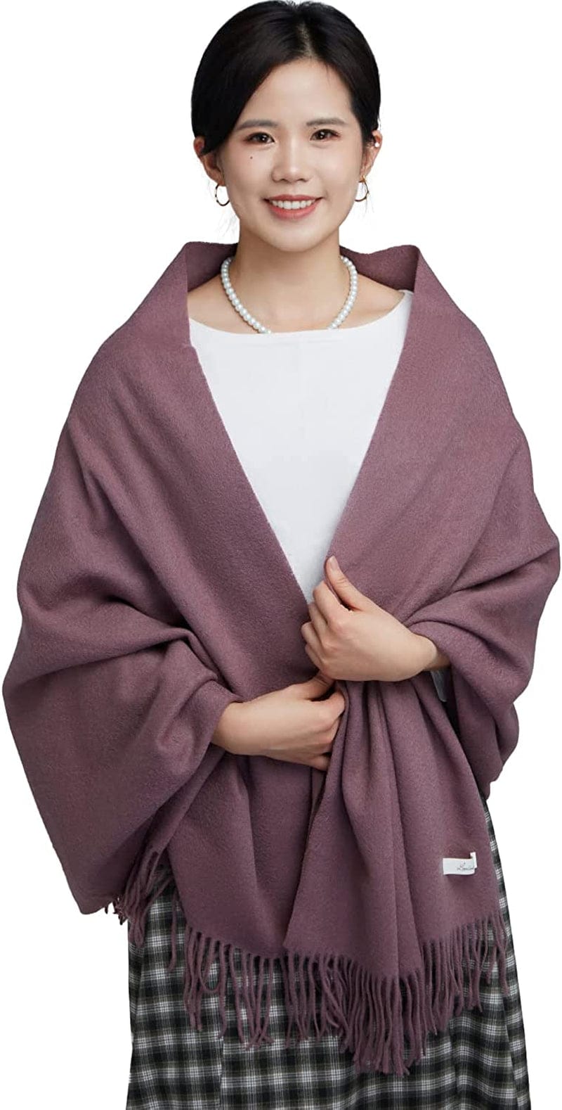 100% Merino Wool Scarf Shawl for Women, Warm and Oversized, Pashmina Cashmere Feel, 78” X 28”, Winter Gift for Women Apparel & Accessories > Clothing Accessories > Scarves & Shawls LaniLani Violet  