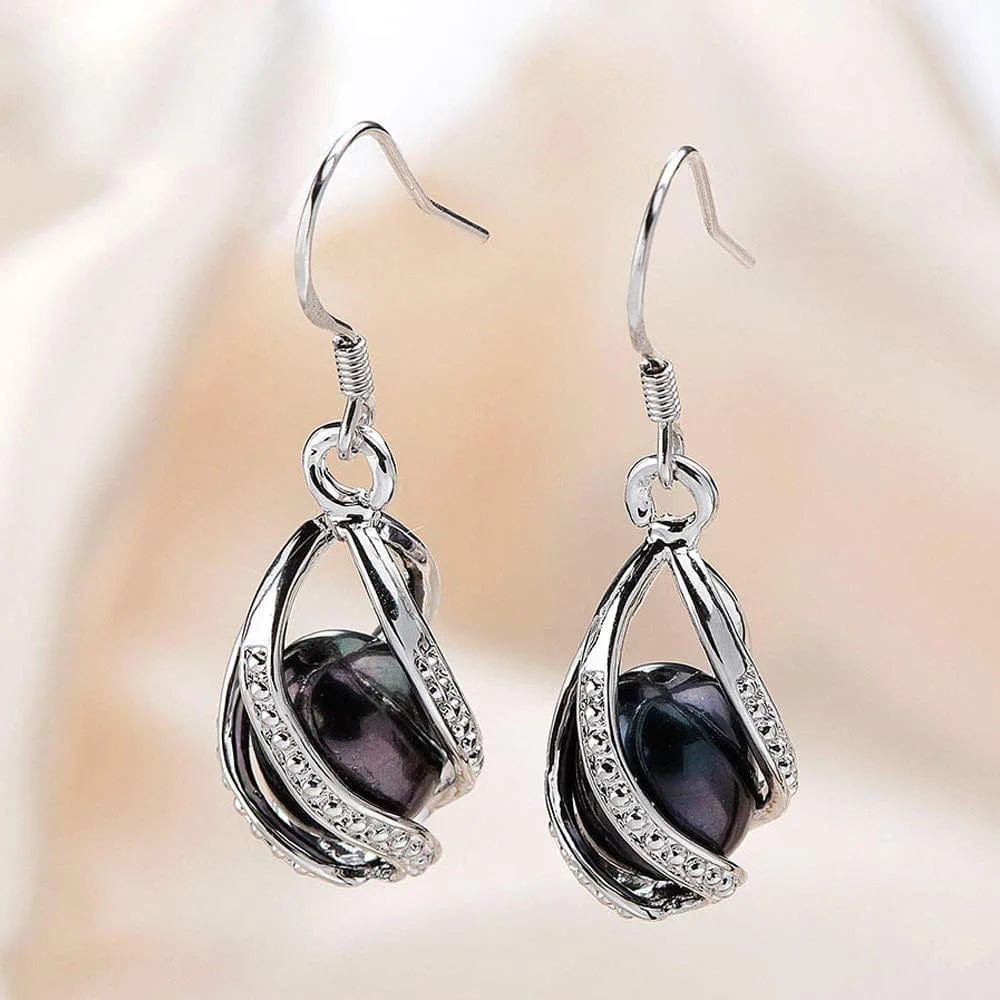 100% Natural Freshwater Pearl Jewelry Sets for Women Fashion 925 Sterling Silver Earrings&Pendant Wedding Jewelry