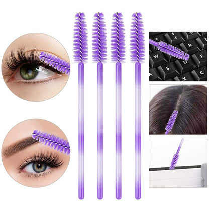 100 Pack Mascara Wands Disposable Eyelash Brushes for Eye Lash Extensions Makeup Brush Applicators One-Off Use Cosmetic Tool (Purple, 100) Health & Beauty > Personal Care > Cosmetics > Cosmetic Tools > Makeup Tools myaokue-up   