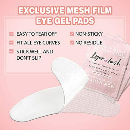 100 Pairs Eyelash Extension under Eye Gel Pads by Lyon Lash - Lint Free with Aloe Vera Hydrogel Eye Patches, Premium Eyelash Extension Supplies & Beauty Tools, Fit Most Eye Shape, Stick Well Health & Beauty > Personal Care > Cosmetics > Cosmetic Tools > Skin Care Tools Lyon lash   
