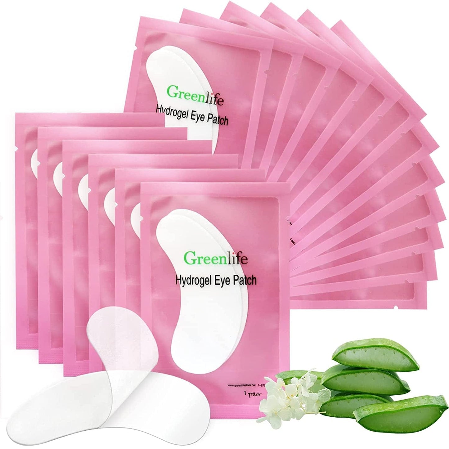 100 Pairs Greenlife 100% Natural Eyelash Extension under Eye Gel Pads Patches Kit Collagen Aloe Vera Hydrogel Eye Patches Eyelash Extension Supplies Tools, Lash Extension Supplies, Lash Tech Supplies Health & Beauty > Personal Care > Cosmetics > Cosmetic Tools > Skin Care Tools GreenLife 400PCS  