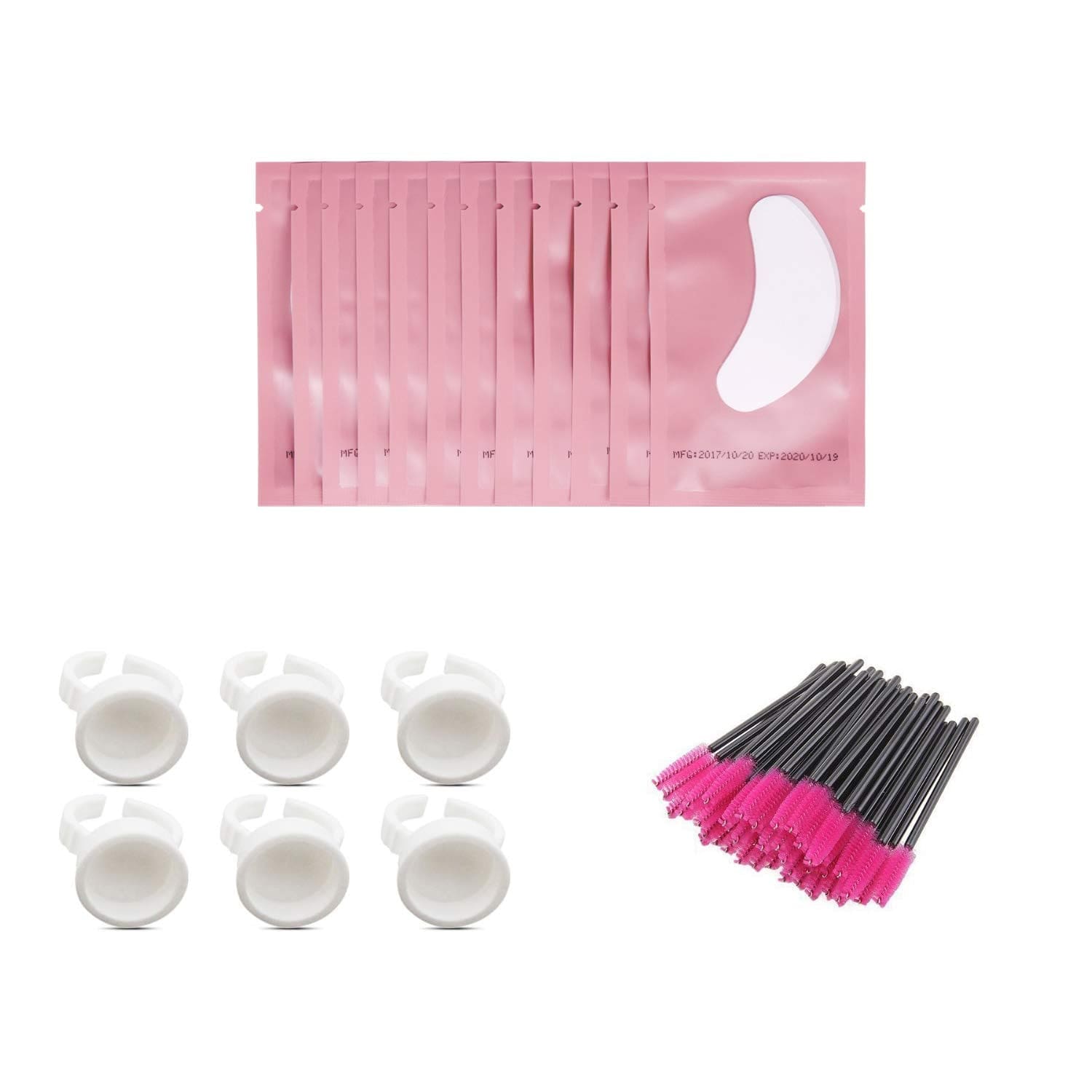 100 Pairs Set Gel Pads for Eyelash Extensions, Comfy and Cool under Eye Pads for Eyelash Extensions Eye Patches Beauty Tool Health & Beauty > Personal Care > Cosmetics > Cosmetic Tools > Skin Care Tools Voncasen Pink Combo  