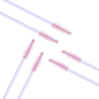 100 PCS Mascara Brushes Disposable Eyelash Brushes Eye Lash Eyebrow Applicator Cosmetic Makeup Brush Tool (White-Pink) Health & Beauty > Personal Care > Cosmetics > Cosmetic Tools > Makeup Tools Elisel   
