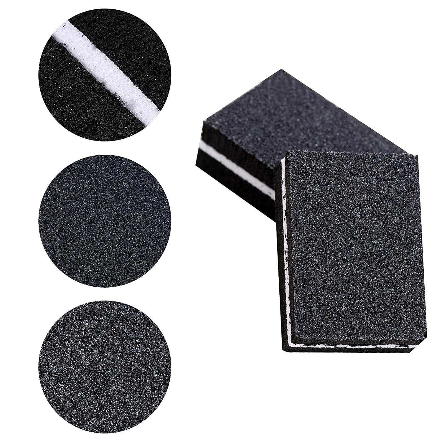 100 Pcs Mini Buffers for Nails 180/100 Grit Buffer for Acrylic Nails for Nail Care(Black) Health & Beauty > Personal Care > Cosmetics > Cosmetic Tools > Nail Tools acDesign   