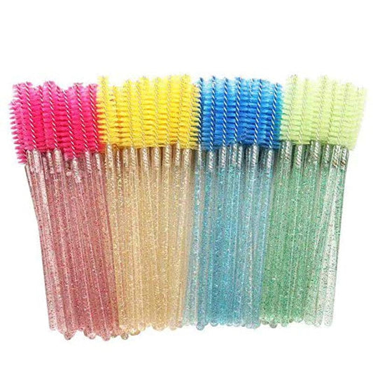 100 PCS Mix Colorl Crystal Shiny Eyelash Brushes Mascara Wands Eye Lash Eyebrow Applicator Cosmetic Makeup Brush Tool Kits Health & Beauty > Personal Care > Cosmetics > Cosmetic Tools > Makeup Tools LSKeenon   