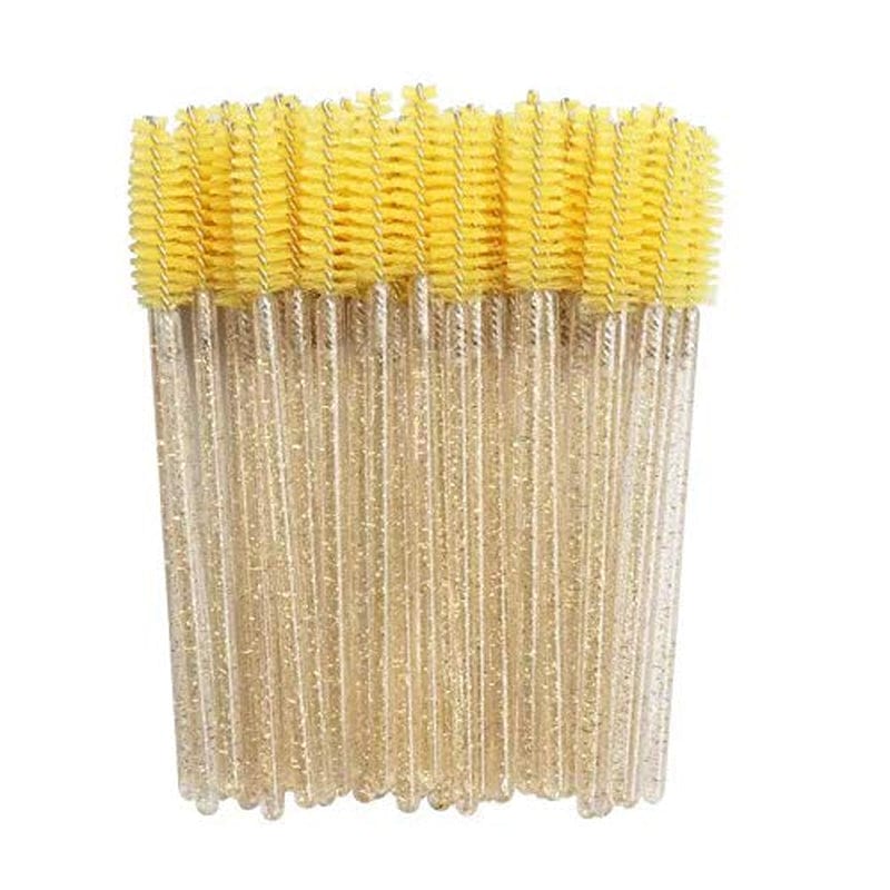 100 PCS Mix Colorl Crystal Shiny Eyelash Brushes Mascara Wands Eye Lash Eyebrow Applicator Cosmetic Makeup Brush Tool Kits Health & Beauty > Personal Care > Cosmetics > Cosmetic Tools > Makeup Tools LSKeenon   