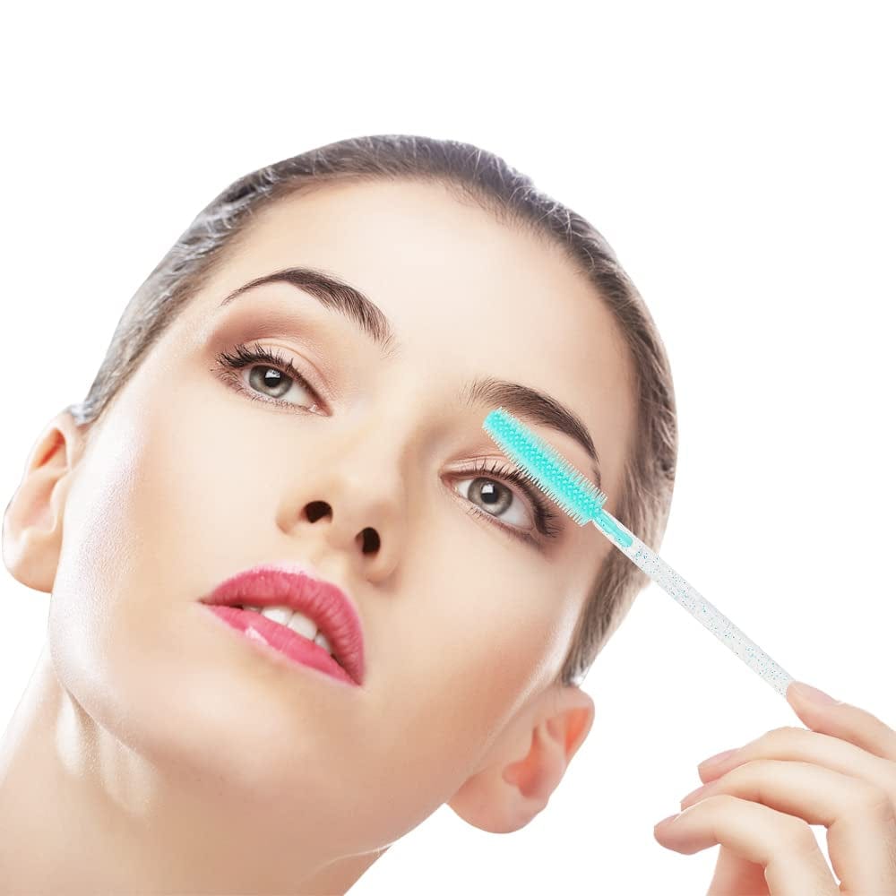 100 Pcs Silicone Mascara Wands Disposable Eyelash Brushes for Extensions Lash Applicators Makeup Tool Kit (Crystal Blue/ Mint Green) Health & Beauty > Personal Care > Cosmetics > Cosmetic Tools > Makeup Tools Mekupeu   