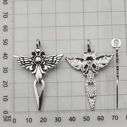 100G Big Cross Pendants Collection - Antique Bronze Silver Sword Holy Angel Jesus Peace Cross Crucifix Metal Charms for Jewelry Making DIY Findings (HM23)