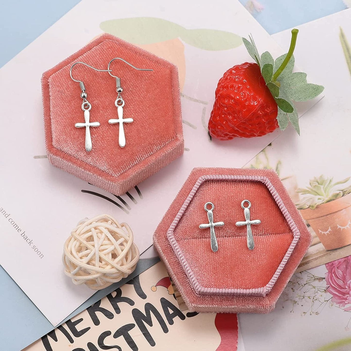 100Pcs Antique Silver Plated Double Sided Cross Charms Pendant DIY Bracelets Necklace Jewelry Making Craft Wholesale 21Mmx11Mm(A148)